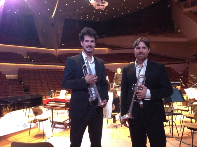 on stage at the Philharmonie, Berlin